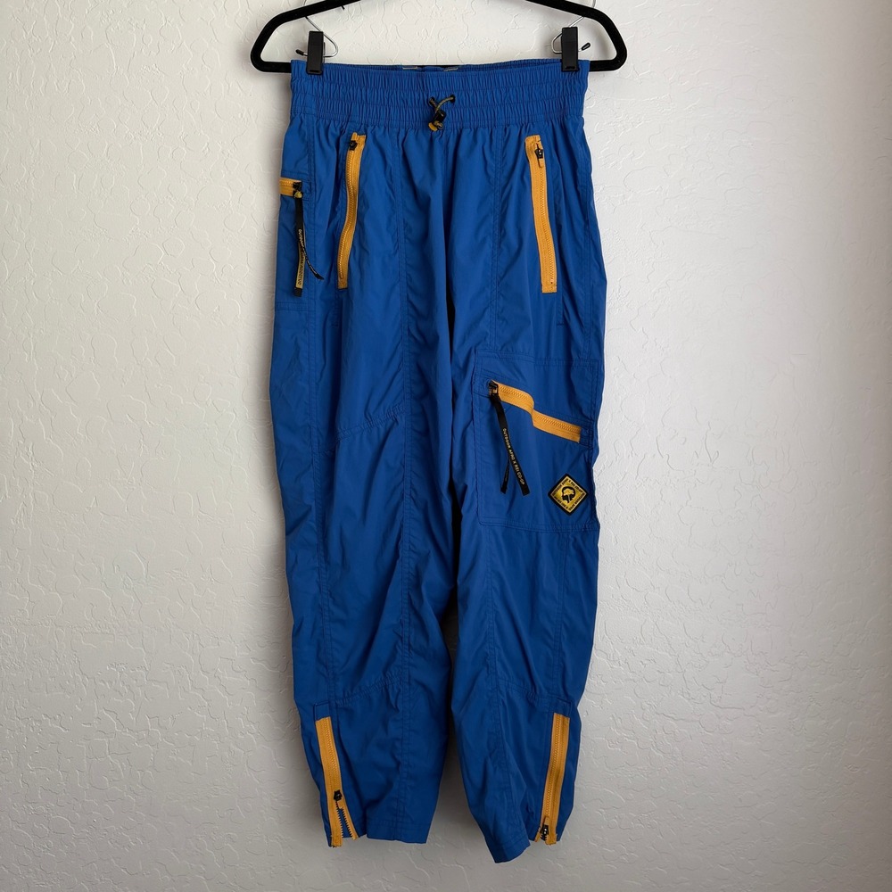 Rei Co-op x Outdoor Women's Afro Trail Hiking Pants Blue Yellow 8 Petite - Picture 2 of 11